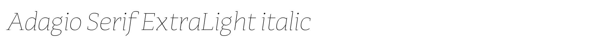 Adagio Serif ExtraLight italic image